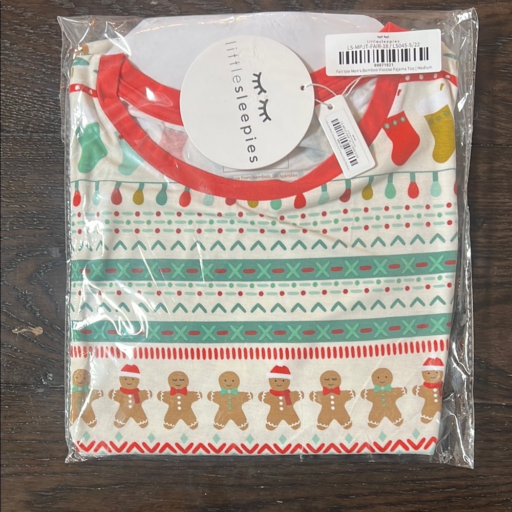 Little Sleepies Men’s Fair Isle Christmas Pajama top